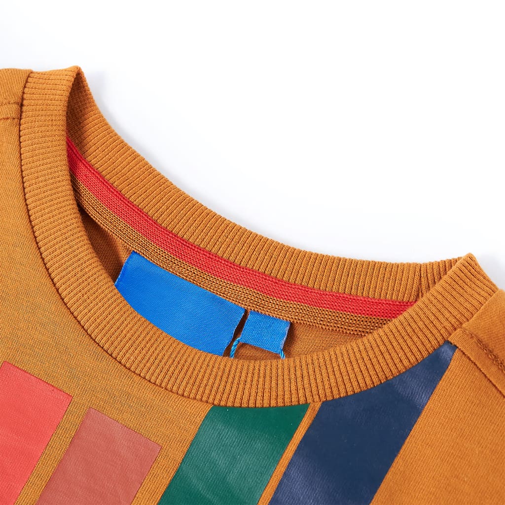 VidaXL Chemise enfant à manches longues 128 ocre foncé
