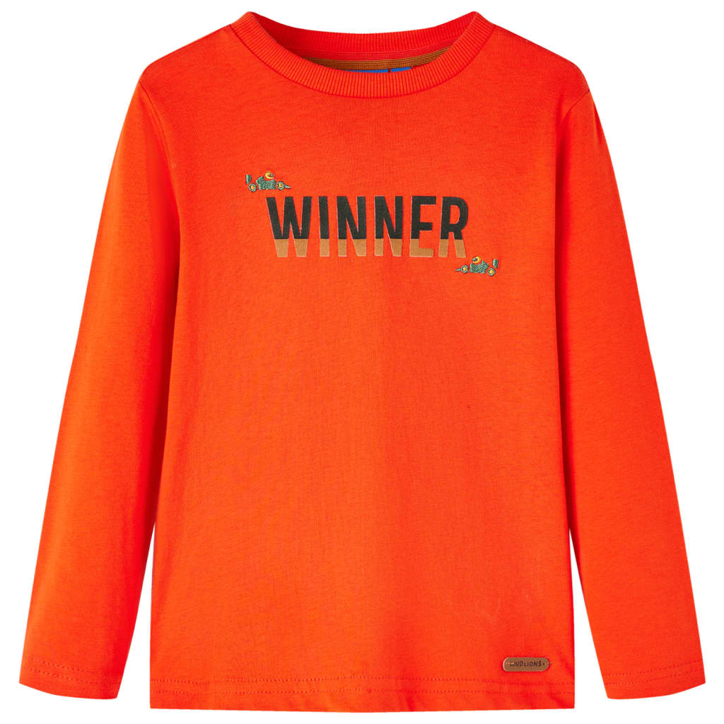 VidaXL Chemise enfant à manches longues 92 orange vif