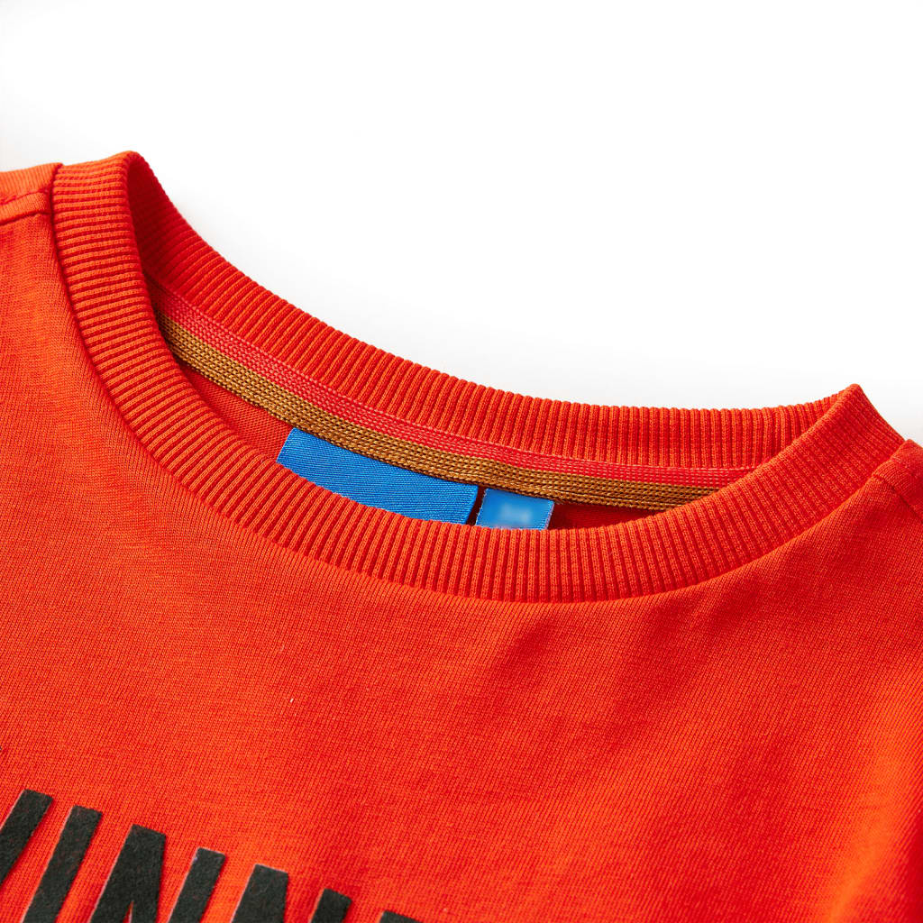 VidaXL Chemise enfant à manches longues 92 orange vif