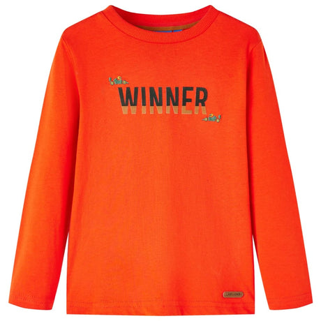 VidaXL Chemise enfant à manches longues 128 orange vif
