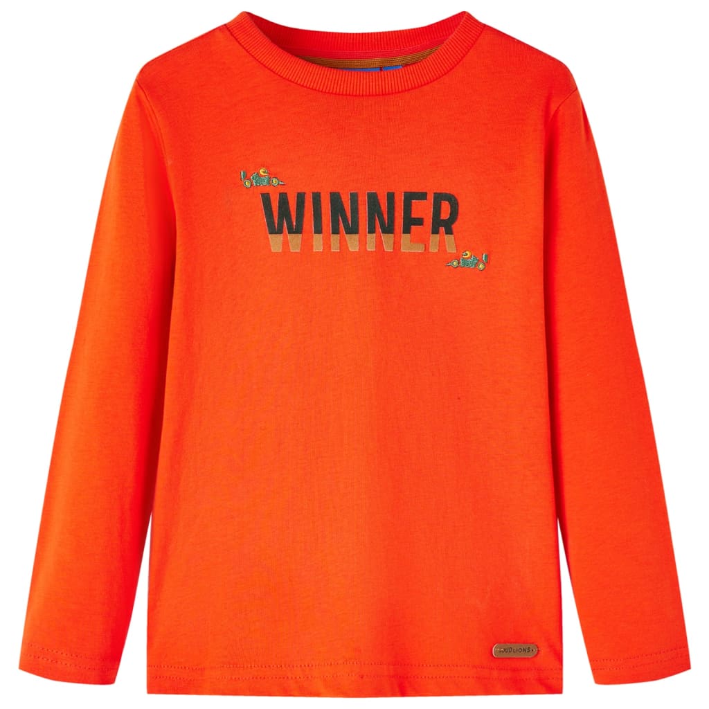 VidaXL Chemise enfant à manches longues 140 orange vif
