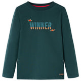 VidaXL Chemise enfant à manches longues 104 vert foncé