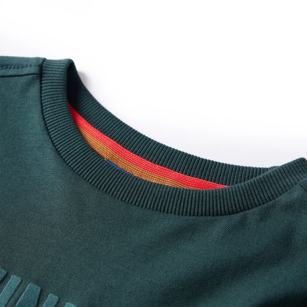 VidaXL Chemise enfant à manches longues 104 vert foncé