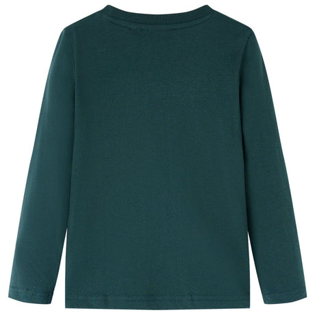 VidaXL Chemise enfant à manches longues 116 vert foncé