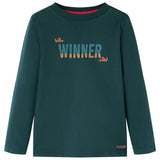 VidaXL Chemise enfant à manches longues 128 vert foncé