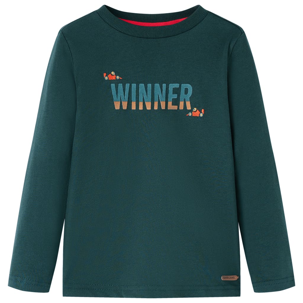 VidaXL Chemise enfant à manches longues 140 vert foncé