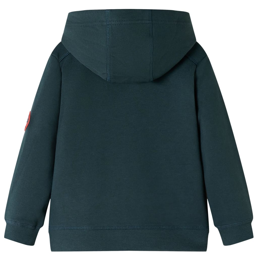 VidaXL Pull enfant à capuche 104 vert foncé
