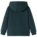 VidaXL Pull enfant à capuche 104 vert foncé
