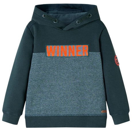 VidaXL Pull enfant à capuche 116 vert foncé