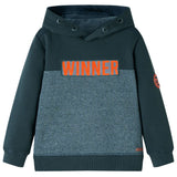 VidaXL Pull enfant à capuche 140 vert foncé