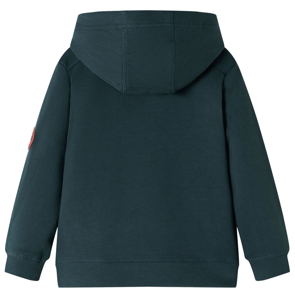 VidaXL Pull enfant à capuche 140 vert foncé