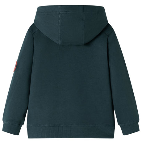 VidaXL Pull enfant à capuche 140 vert foncé