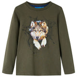 VidaXL Chemise enfant à manches longues 104 kaki