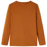VidaXL Chemise enfant à manches longues 104 couleur cognac