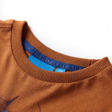 VidaXL Chemise enfant à manches longues 104 couleur cognac