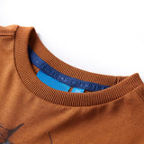 VidaXL Chemise enfant à manches longues 116 couleur cognac