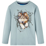 VidaXL Chemise enfant à manches longues 128 bleu clair