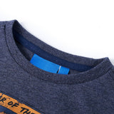 VidaXL Chemise enfant à manches longues 92 bleu foncé mélangé