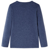 VidaXL Chemise enfant à manches longues 104 bleu foncé mélangé