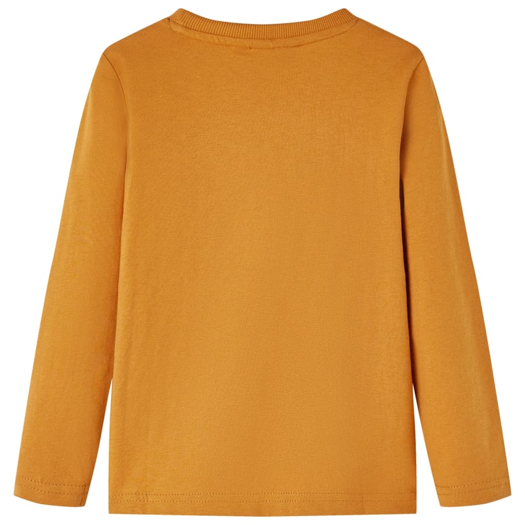 VidaXL Chemise enfant à manches longues 92 ocre foncé