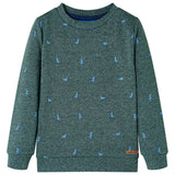 VidaXL Pull enfant 104 vert foncé mélangé