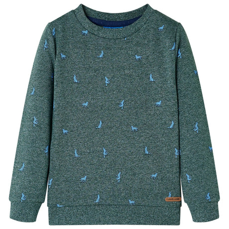 VidaXL Pull enfant 104 vert foncé mélangé