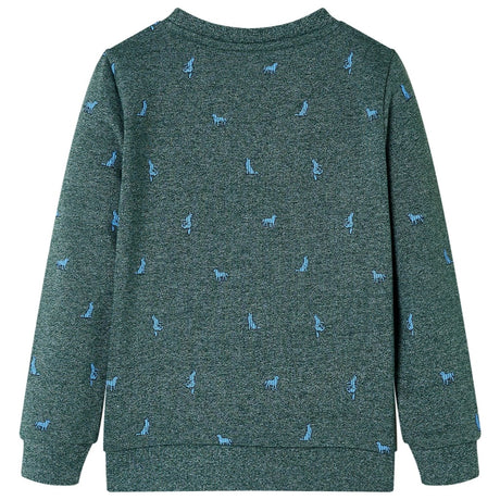 VidaXL Pull enfant 116 vert foncé mélangé