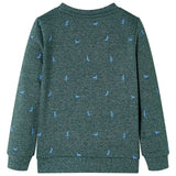VidaXL Pull enfant 128 vert foncé mélangé