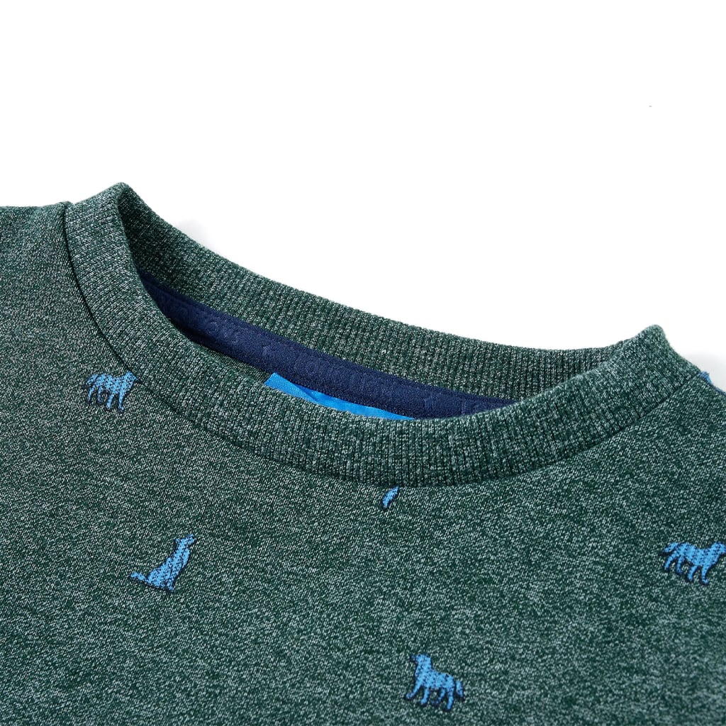 VidaXL Pull enfant 128 vert foncé mélangé