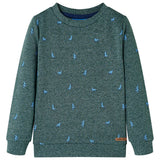 VidaXL Pull enfant 140 vert foncé mélangé