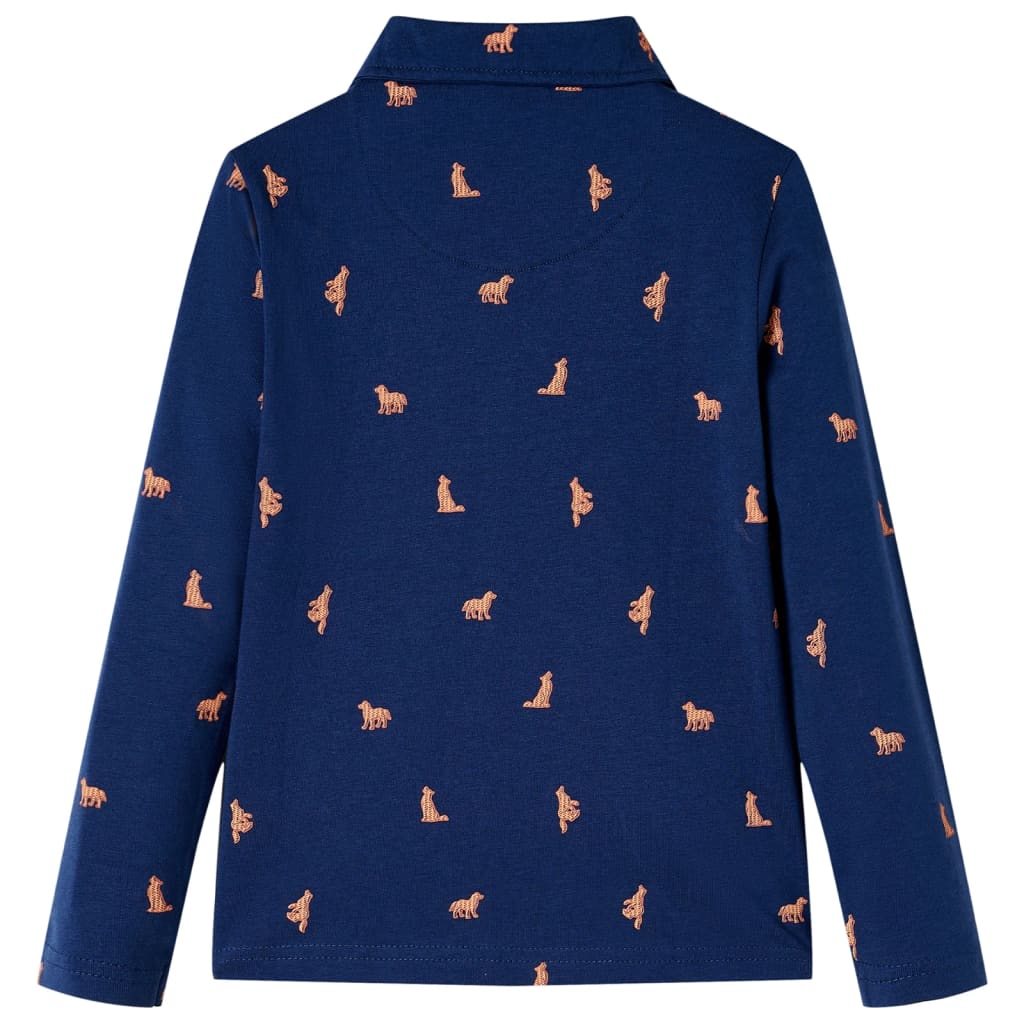 VidaXL Chemise enfant 116 bleu marine
