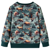 VidaXL Pull enfant 92 vert foncé