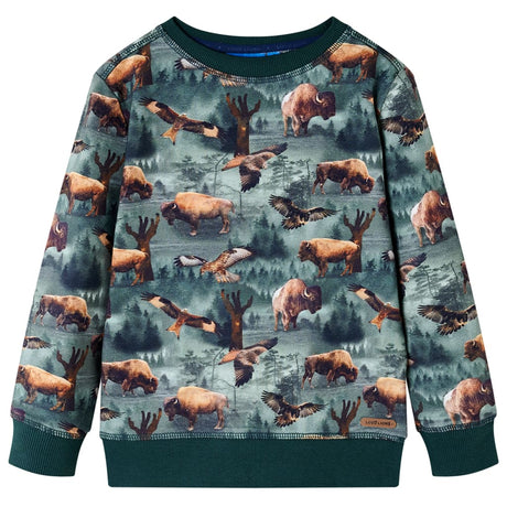 VidaXL Pull enfant 116 vert foncé