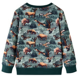 VidaXL Pull enfant 128 vert foncé