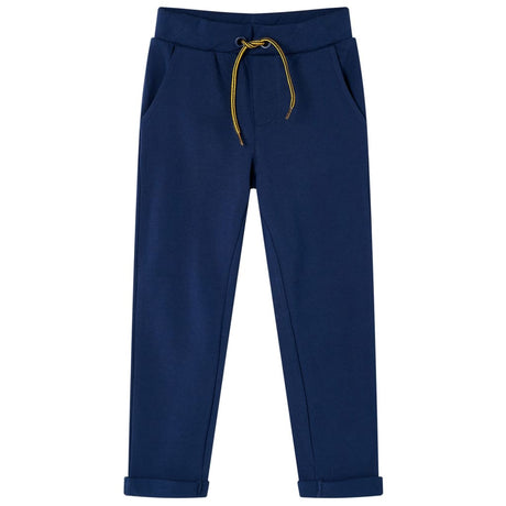 VidaXL Pantalon enfant avec cordon de serrage 104 bleu marine