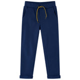 VidaXL Pantalon enfant avec cordon de serrage 140 bleu marine