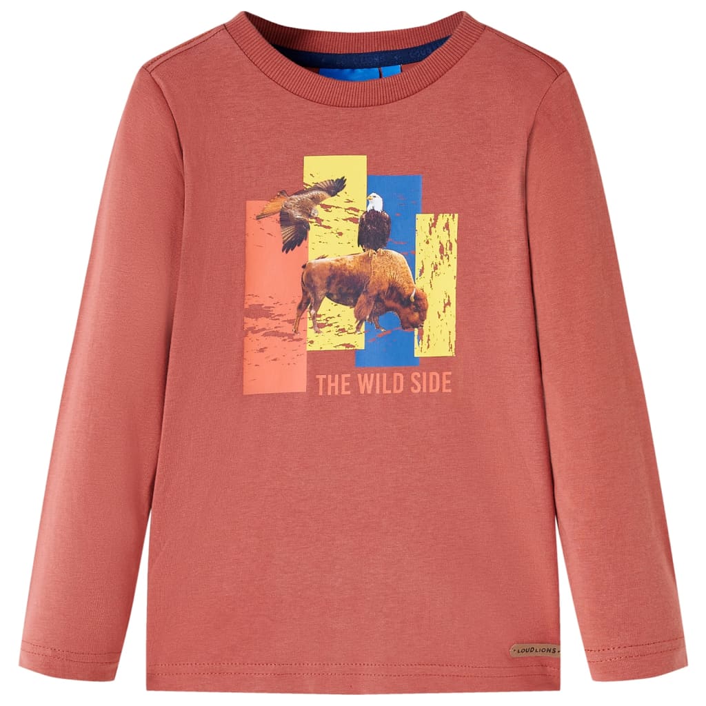 VidaXL Chemise enfant à manches longues 104 couleur henné