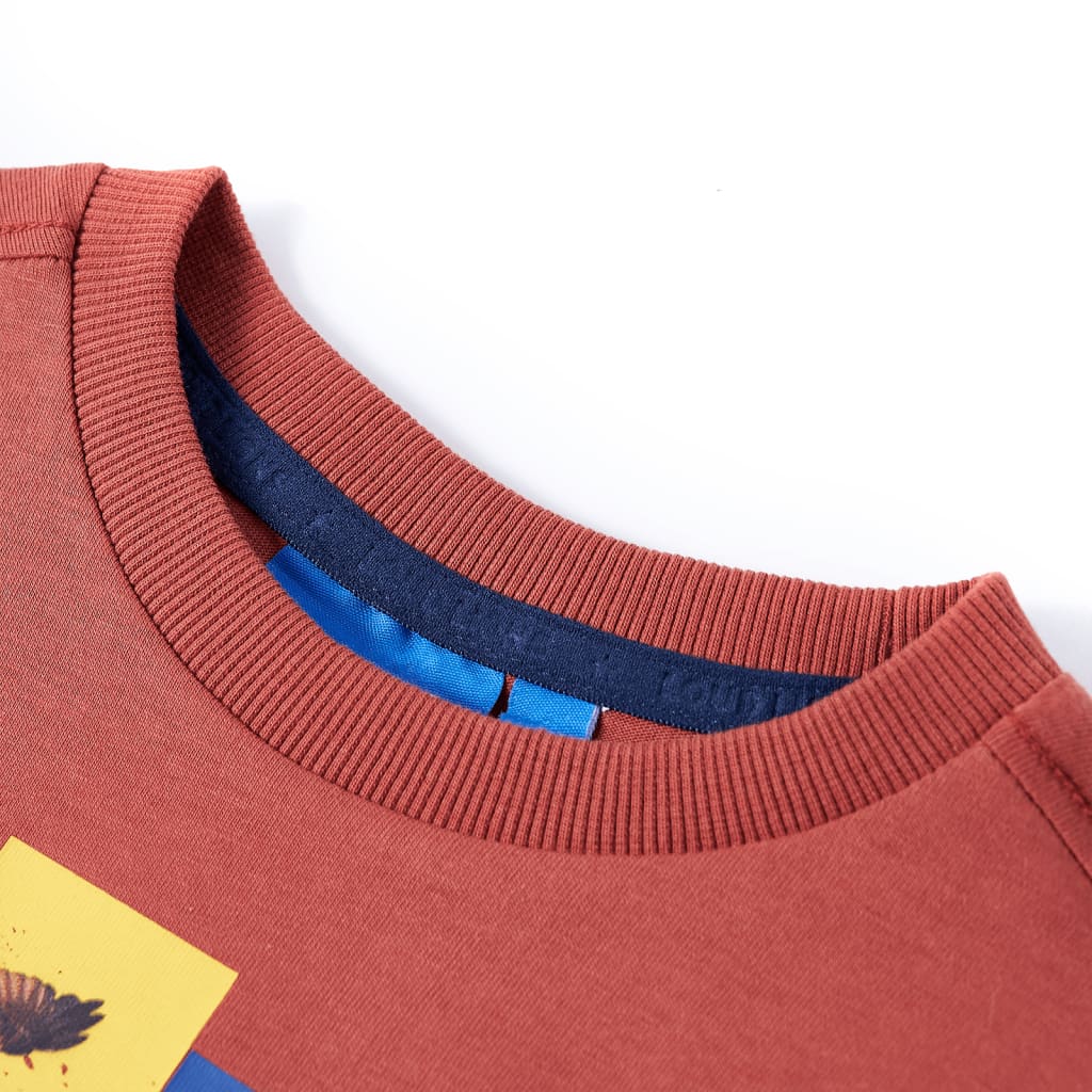 VidaXL Chemise enfant à manches longues 128 couleur henné