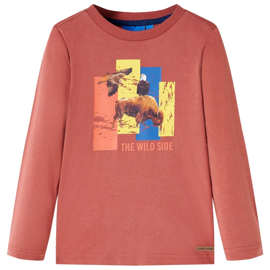 VidaXL Chemise enfant à manches longues 140 couleur henné