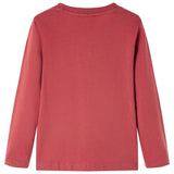 VidaXL Chemise enfant à manches longues 92 rouge-marron