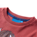 VidaXL Chemise enfant à manches longues 92 rouge-marron