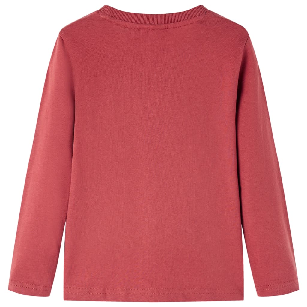 VidaXL Chemise enfant à manches longues 104 rouge marron