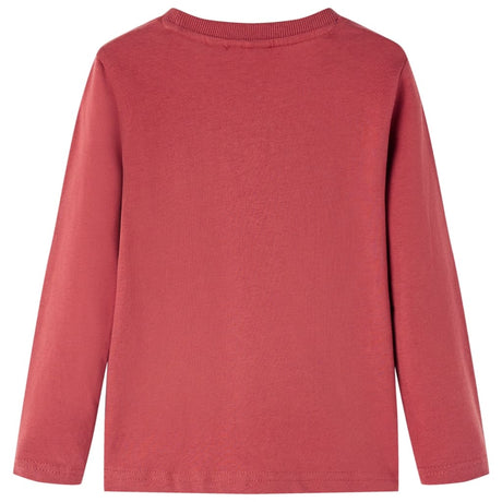 VidaXL Chemise enfant à manches longues 140 rouge-marron