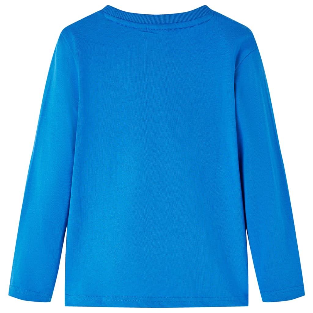 VidaXL Chemise enfant à manches longues 104 bleu cobalt