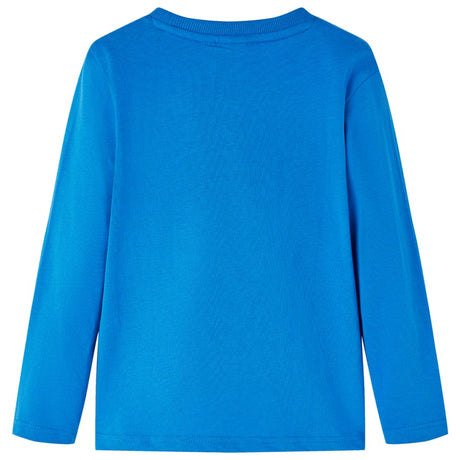 VidaXL Chemise enfant à manches longues 116 bleu cobalt