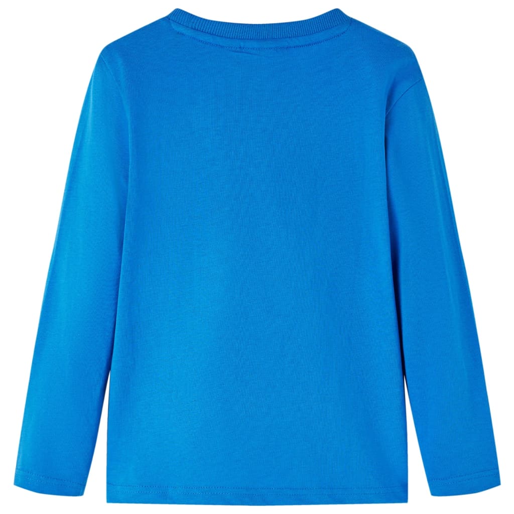 VidaXL Chemise enfant à manches longues 128 bleu cobalt