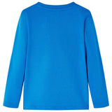 VidaXL Chemise enfant à manches longues 128 bleu cobalt