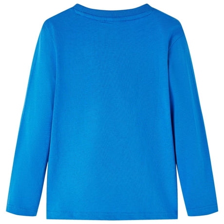 VidaXL Chemise enfant à manches longues 128 bleu cobalt