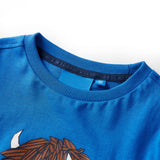 VidaXL Chemise enfant à manches longues 128 bleu cobalt