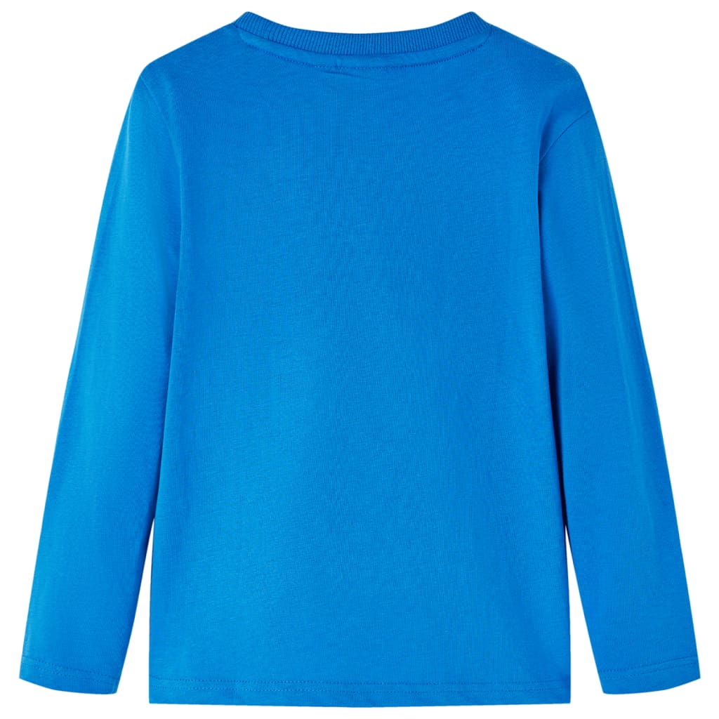 VidaXL Chemise enfant à manches longues 140 bleu cobalt